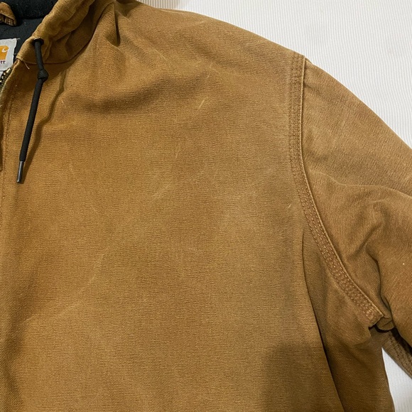 Carhartt Men’s Washed Duck Insulated Active Jacket Brown Tan - Picture 9 of 12
